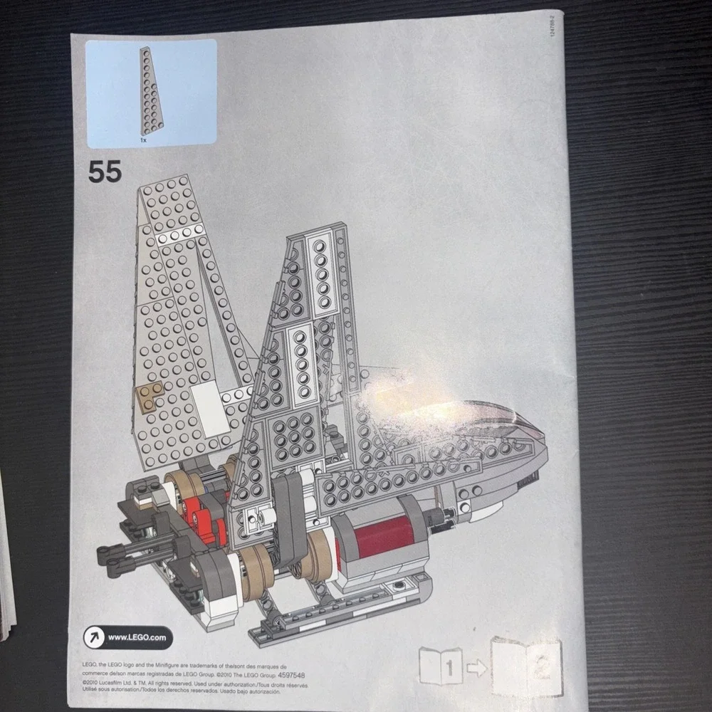 Lego Star Wars 8096 Emperor Palpatine's Shuttle - Manual Instructions 1 & 2 Only